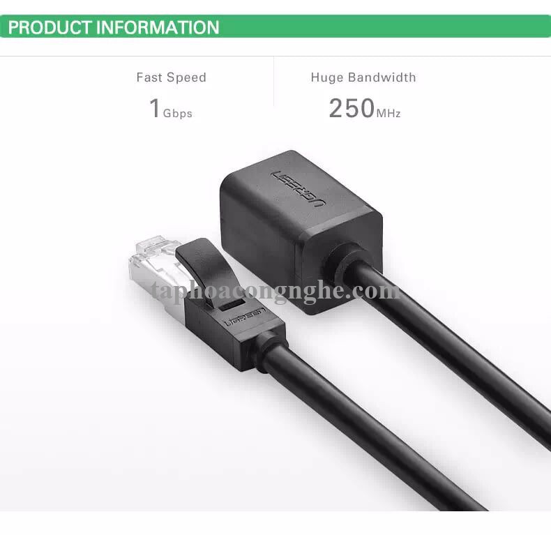 Ugreen 11283 5M màu Đen Cáp nối dài Ethernet CAT6 FTP RJ45 NW112 30011283